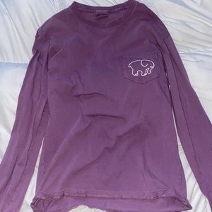 Ivory Ella Long Sleeve Purple Tee